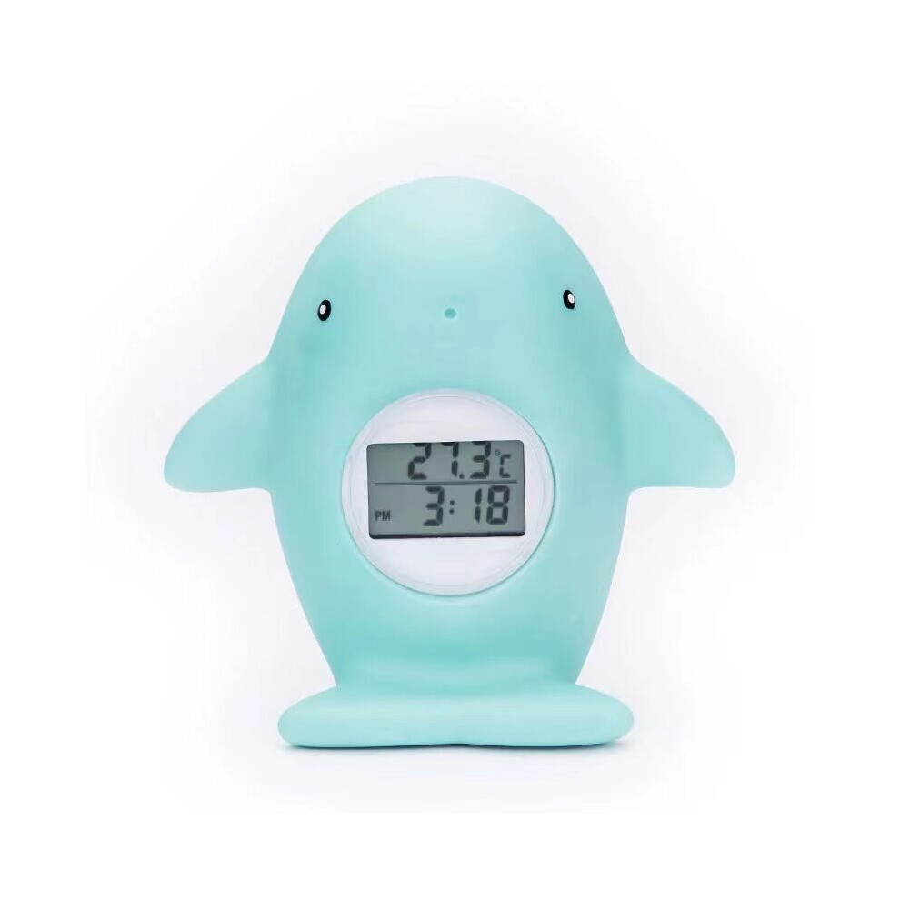 (Small whale) Bath Thermometers Intelligent time alarm cartoon baby electronic water thermometer room thermometer bath toy