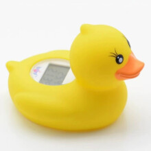 (Little Yellow Duck) Bath Thermometers Intelligent time alarm cartoon baby electronic water thermometer room thermometer bath toy