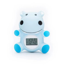 (Little hippo) Bath Thermometers Intelligent time alarm cartoon baby electronic water thermometer room thermometer bath toy