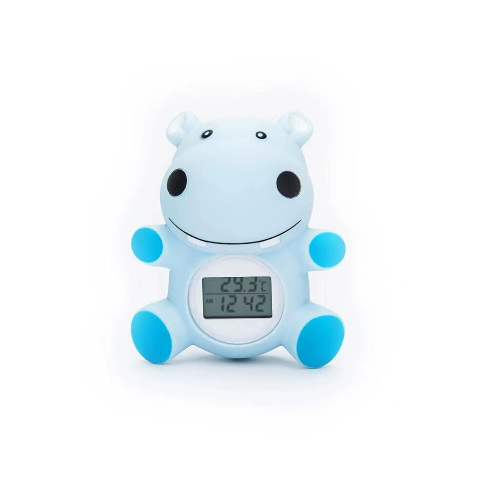 (Little hippo) Bath Thermometers Intelligent time alarm cartoon baby electronic water thermometer room thermometer bath toy