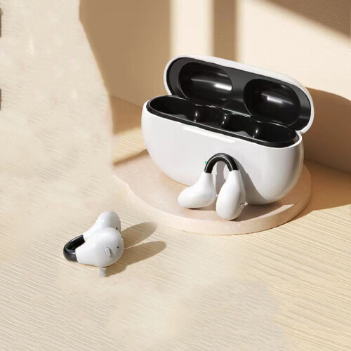 (White + Black) Bone conduction headset Bluetooth sport waterproof