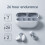 (White + Nude Pink) Bone conduction headset Bluetooth sport waterproof 4