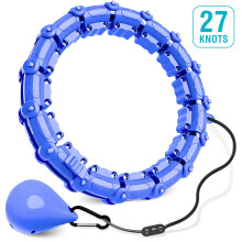 (Blue) 27 Knots Weighted Hula Hoop Adult Smart Hola Thin Waist Fitness Weight Loss