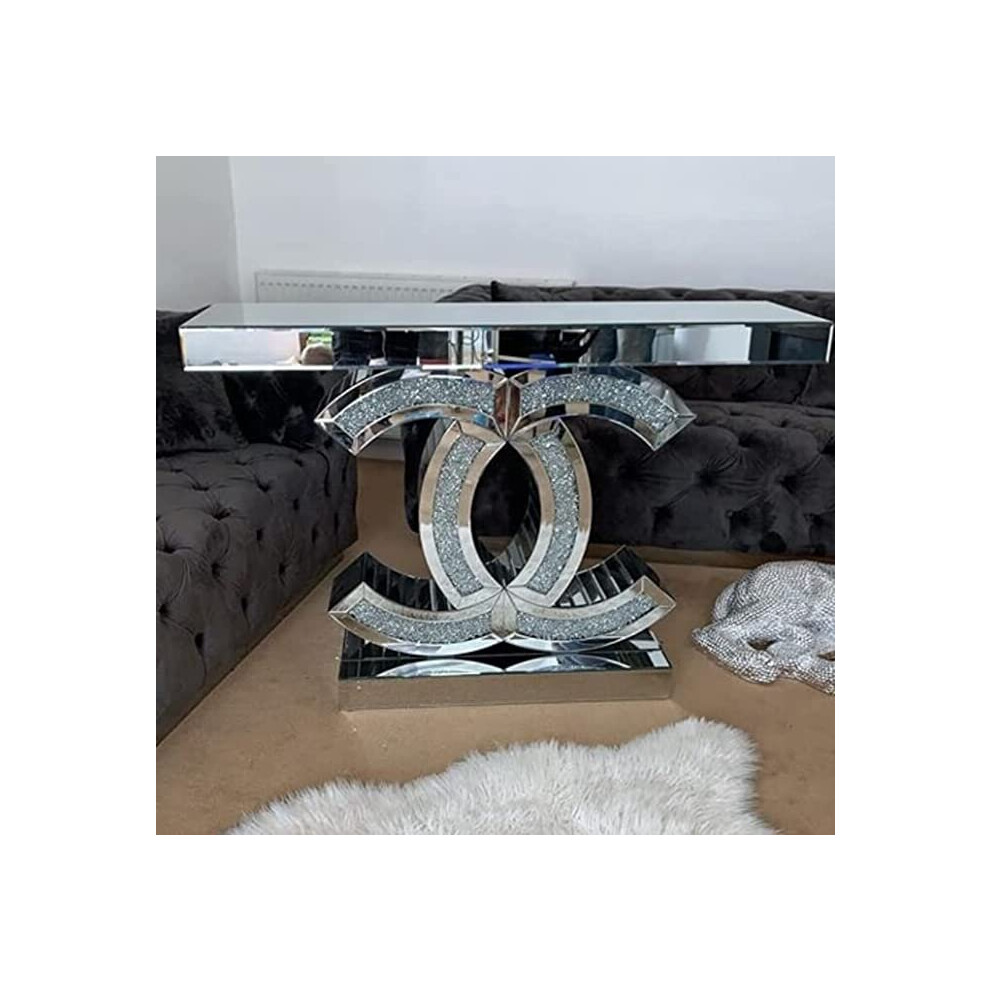 Tarlee Beautiful Mirrored Console Table Silver