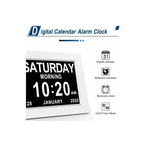 Digital Day Date Alarm Clock 2
