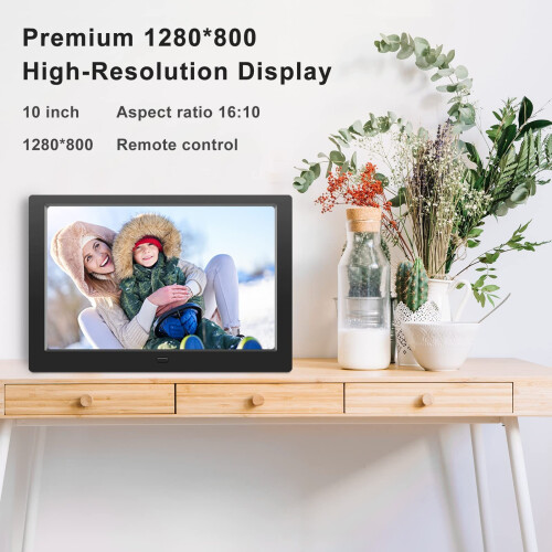 Digital Photo Frame Picture Frame HD 15 Inch Remote Control Plug Play 1