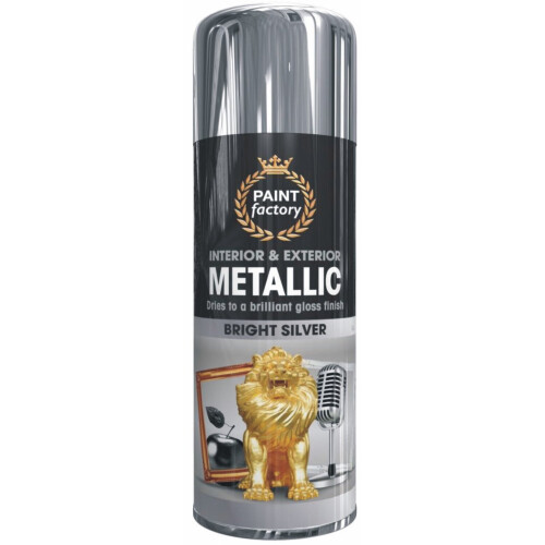 Rapide 400ml Metallic Silver spray paint gloss finish Interior & Exterior
