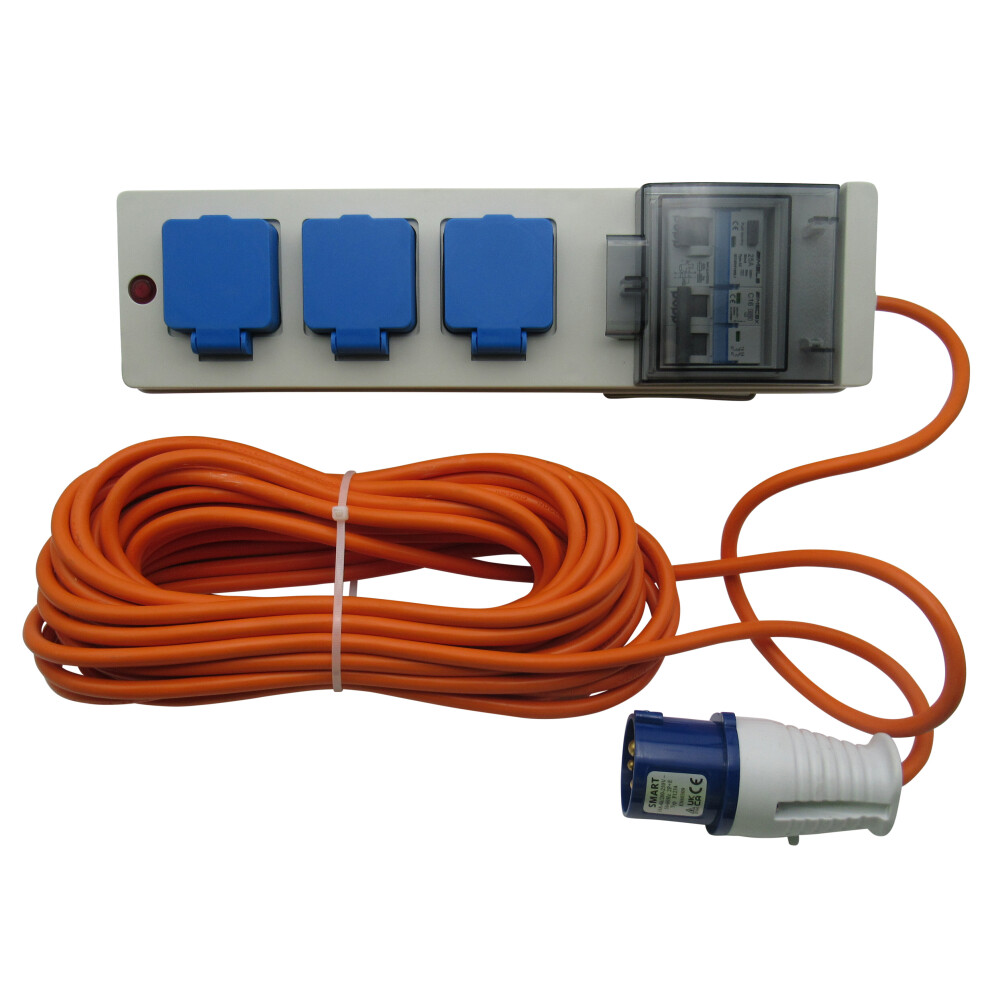 Mains Electric Hook Up Lead 20M (3 Way Caravan Extension Cable)