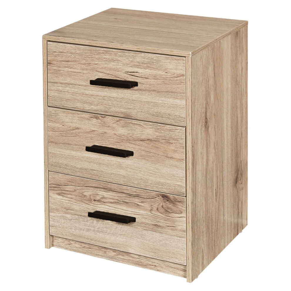 ( 3 Draw Cabinet) Oak Wooden Bedroom Furniture Cabinet Chest of Drawers Dressing Table Wardrobe