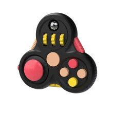 (Black) Rotating Magic Bean Fidget Spinner Cube Adult Antistress Fidget Toy