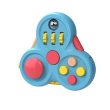 (Blue) Rotating Magic Bean Fidget Spinner Cube Adult Antistress Fidget Toy