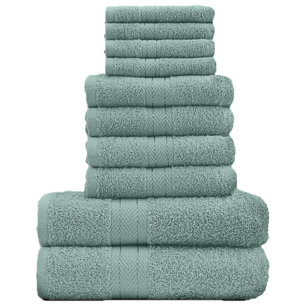 (10 Pieces Towel Bale, Duck Egg) Toronto Towel Bale Set 100% Egyptian Cotton 450GSM