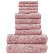 (10 Pieces Towel Bale, Blush Pink) Toronto Towel Bale Set 100% Egyptian Cotton 450GSM