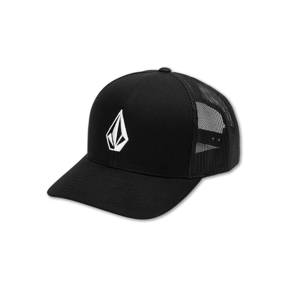 Volcom Curved Peak 6 Panel Snapback Cap ~ Full Stone Cheese black