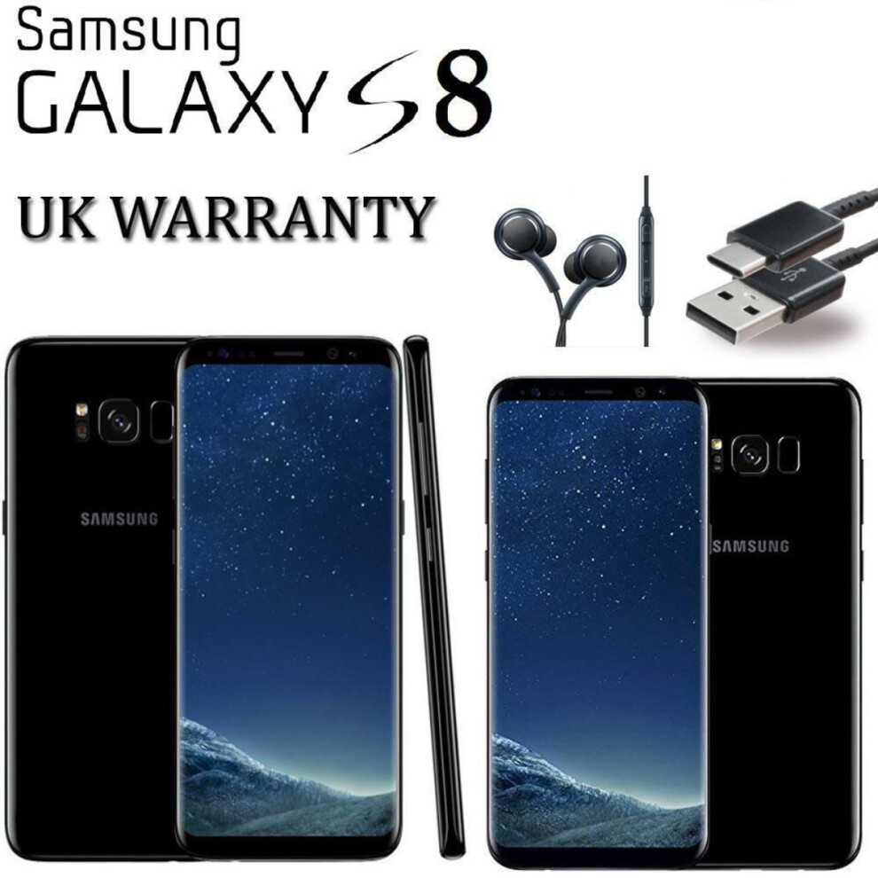 Samsung Galaxy S8 SM-G950F 64GB (Unlocked) Android Mobile Phone Black UK Version