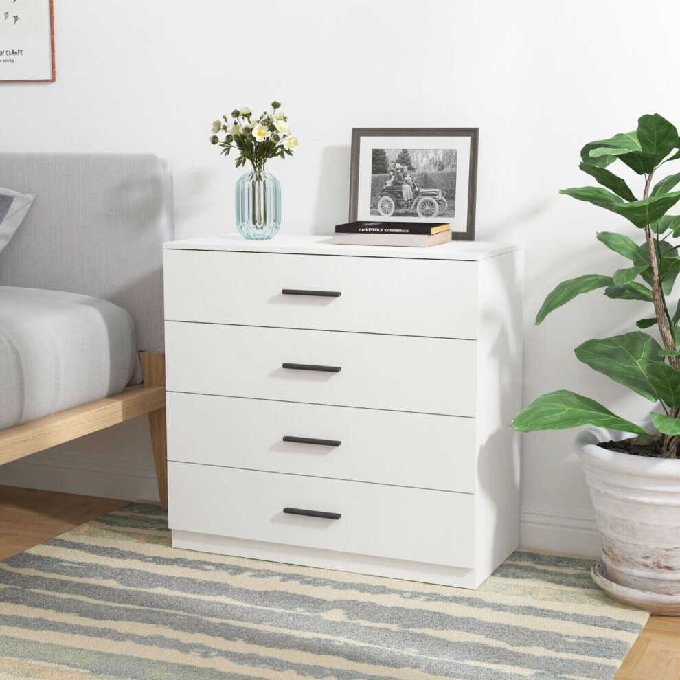 (4 Draw Cabinet) White Wooden Bedroom Furniture Cabinet Chest of Drawers Dressing Table Wardrobe