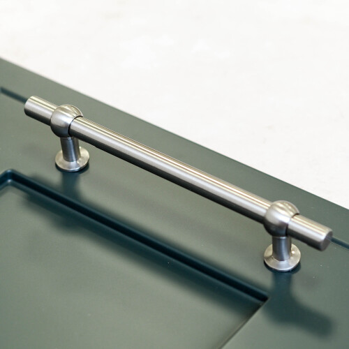 Brushed Nickel T Bar Handle 160mm 1