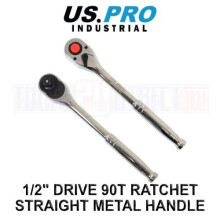 US PRO INDUSTRIAL 1/2" Drive 90T ratchet With Straight Metal Handle 4227