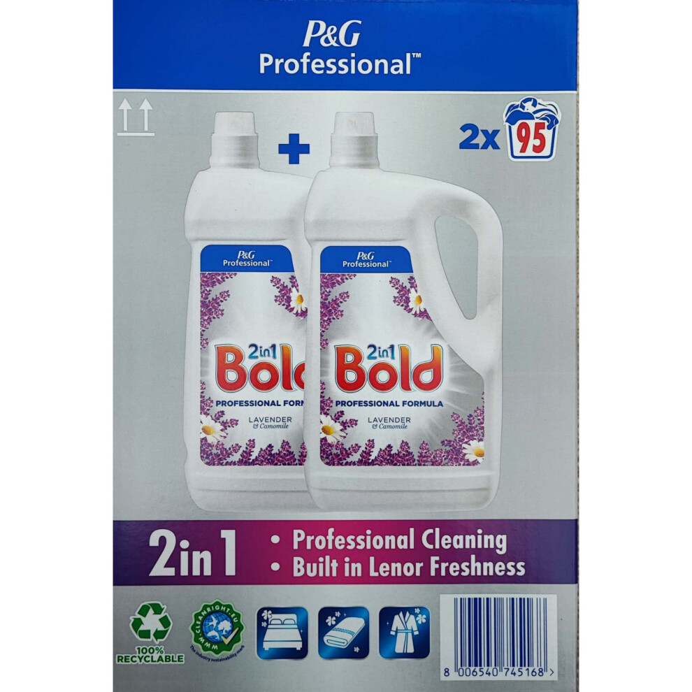 Bold Professional Liquid Detergent Lavender & Camomile 90 Washes (3 x 4.05Ltr)