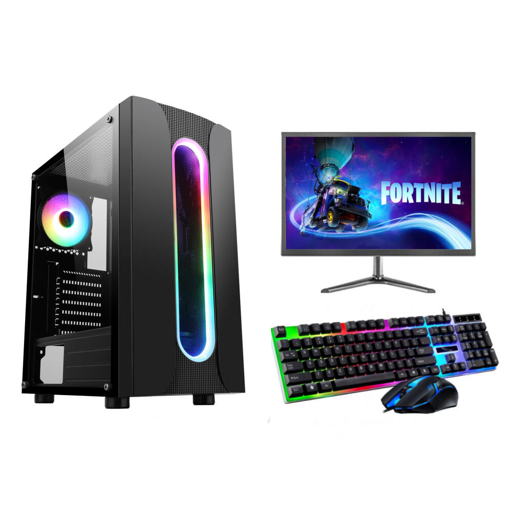 FCS Fast Gaming Intel Quad Core i5 8GB RAM 1TB HDD PC Bundle & Monitor