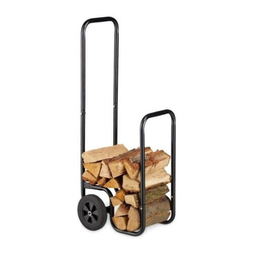 Firewood Log Rack Storage Holder Metal Shelf Stand