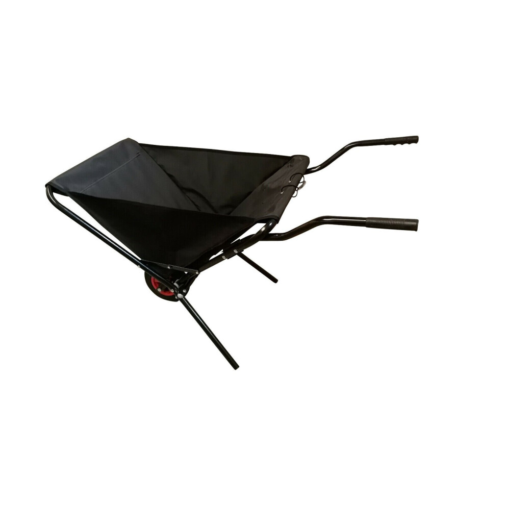 Folding Wheelbarrow Black Lightweight Garden Space Foldable