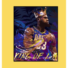 (01, Outer frame) Digital oil painting diy NBA fan LeBron James gift