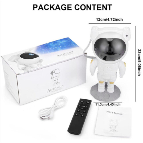 Astronaut Galaxy Projector Night Light – Nebula & Stars, 360 Rotating Head, Remote Control, UK Plug 1