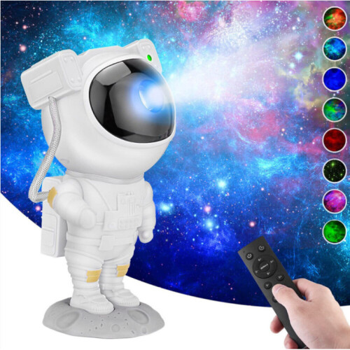 Astronaut Galaxy Projector Night Light – Nebula & Stars, 360 Rotating Head, Remote Control, UK Plug