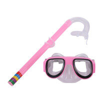 (Pink) Snorkel Mask Set Scuba Diving Underwater Kids Swimming Anti Goggles Fog Child