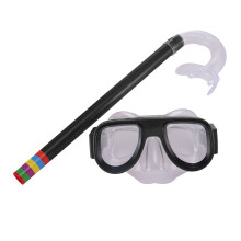 (Black) Snorkel Mask Set Scuba Diving Underwater Kids Swimming Anti Goggles Fog Child