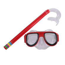(Red) Snorkel Mask Set Scuba Diving Underwater Kids Swimming Anti Goggles Fog Child