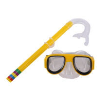 (Yellow) Snorkel Mask Set Scuba Diving Underwater Kids Swimming Anti Goggles Fog Child