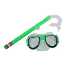 (Green) Snorkel Mask Set Scuba Diving Underwater Kids Swimming Anti Goggles Fog Child