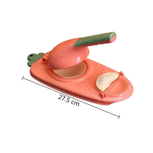 (Pink) Two-in-one dumpling press mould for new dumpling makers
