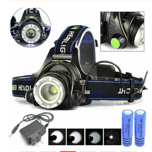 Bright LED Headlight Flashlight Head Torch Fish Light Rechargeable 1