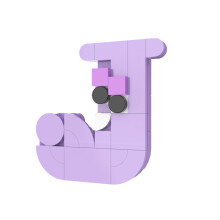(J) Alphabet Lore Building Block Toy Kawaii English Letter Building Block Best Gift