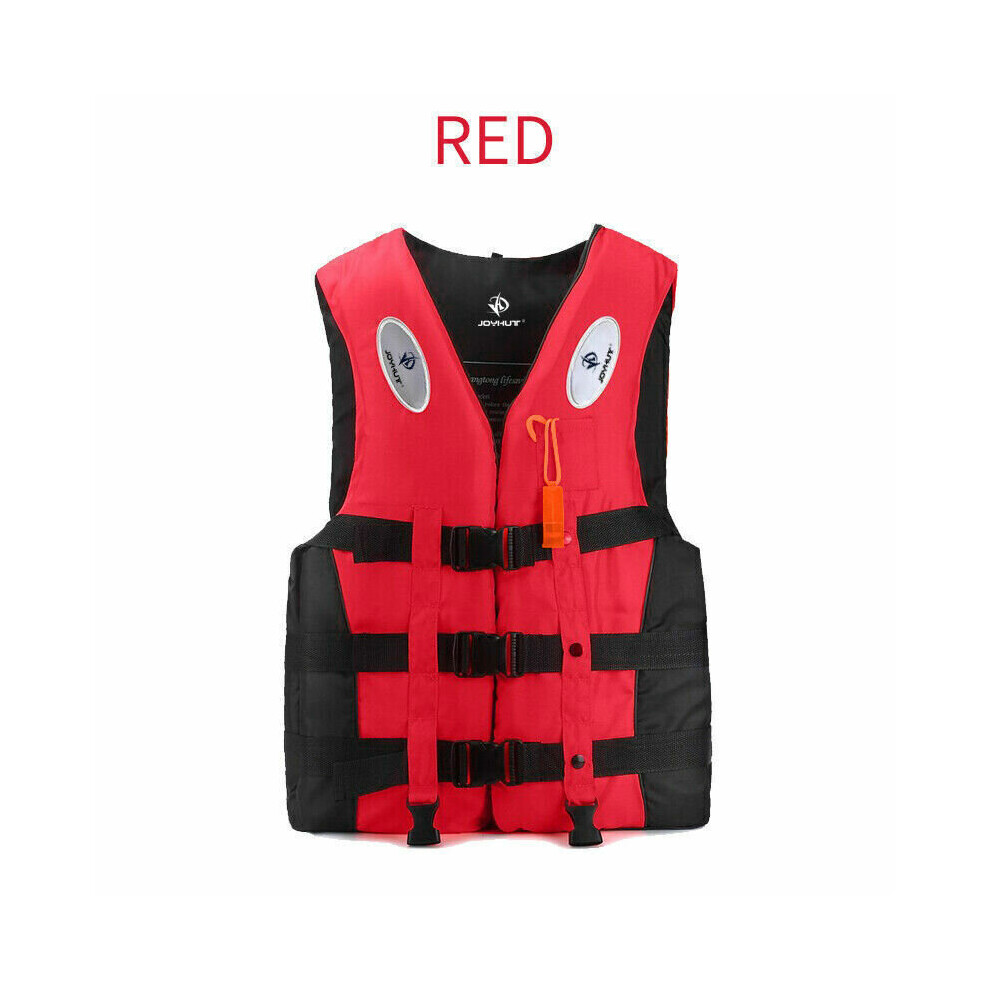 (Red, M(140-155CM)) Kids Life Adults Jackets Watersport Vest Kayak Ski Buoyancy Aid Sailing Boating