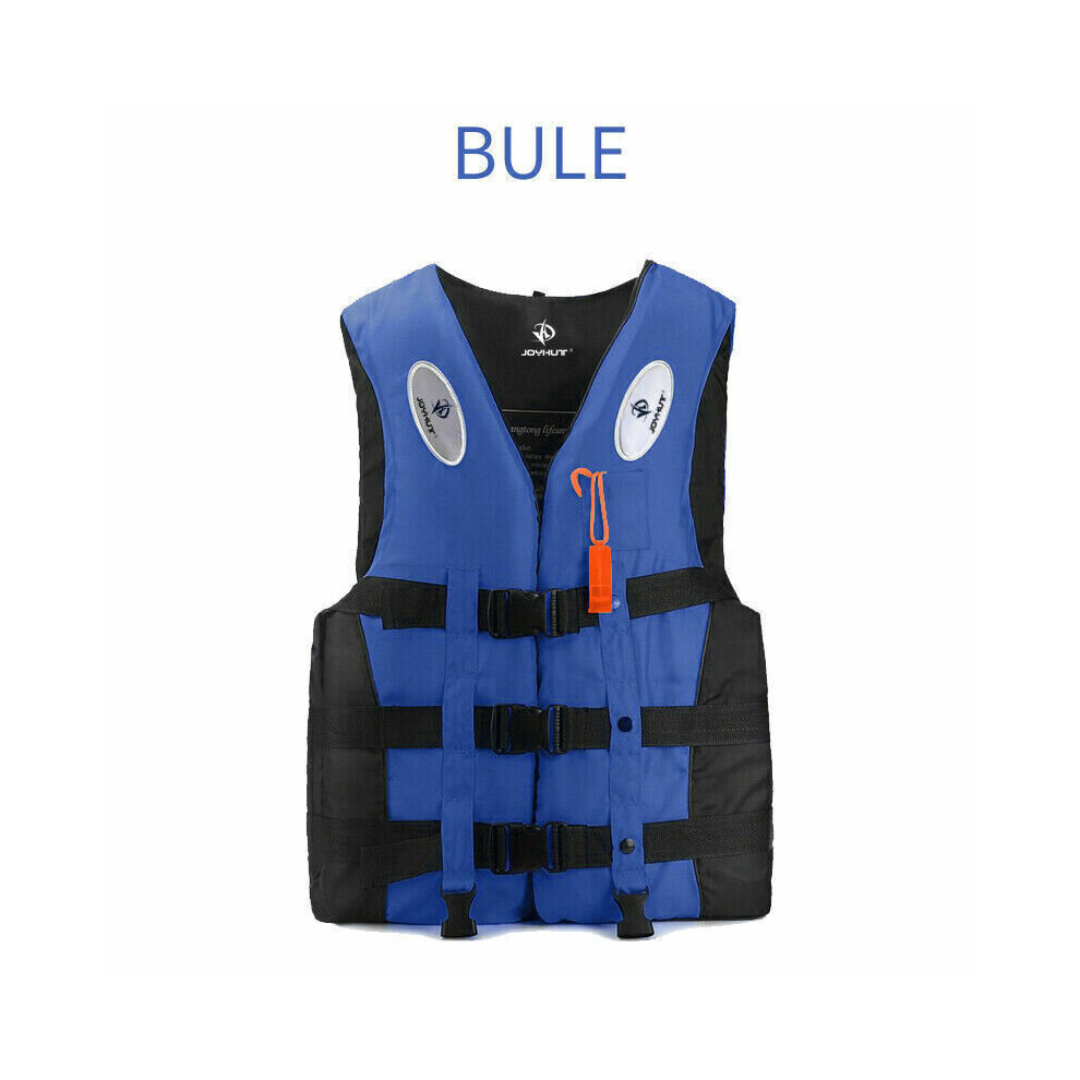 (Blue, XXXL(185-195CM)) Kids Life Adults Jackets Watersport Vest Kayak Ski Buoyancy Aid Sailing Boating