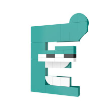 (E) Alphabet Lore Building Block Toy Kawaii English Letter Building Block Best Gift