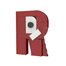 (R) Alphabet Lore Building Block Toy Kawaii English Letter Building Block Best Gift