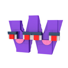 (W) Alphabet Lore Building Block Toy Kawaii English Letter Building Block Best Gift
