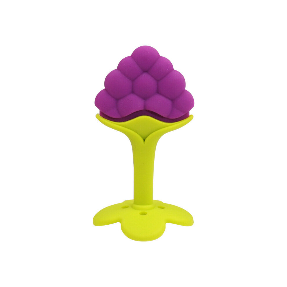 (grape) Baby silicone three-dimensional fruit molar stick