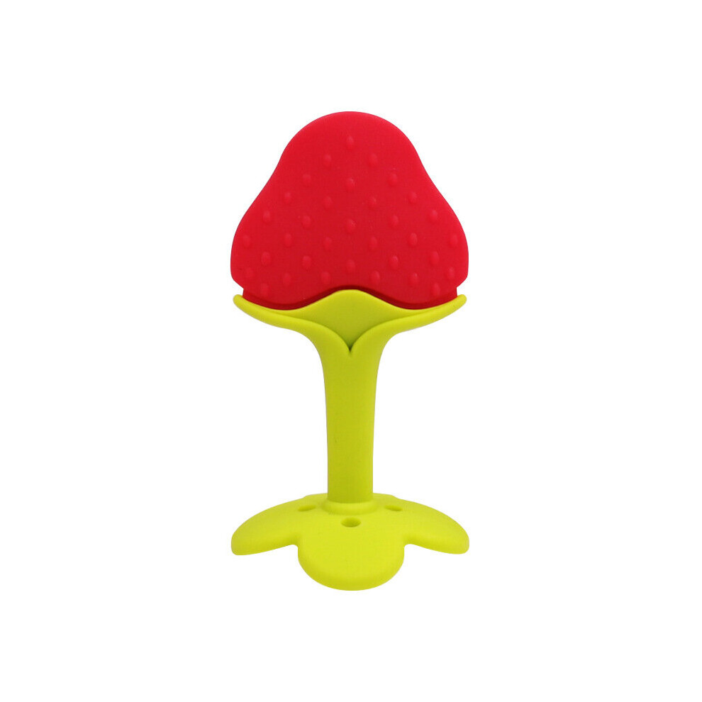 (strawberry) Baby silicone three-dimensional fruit molar stick