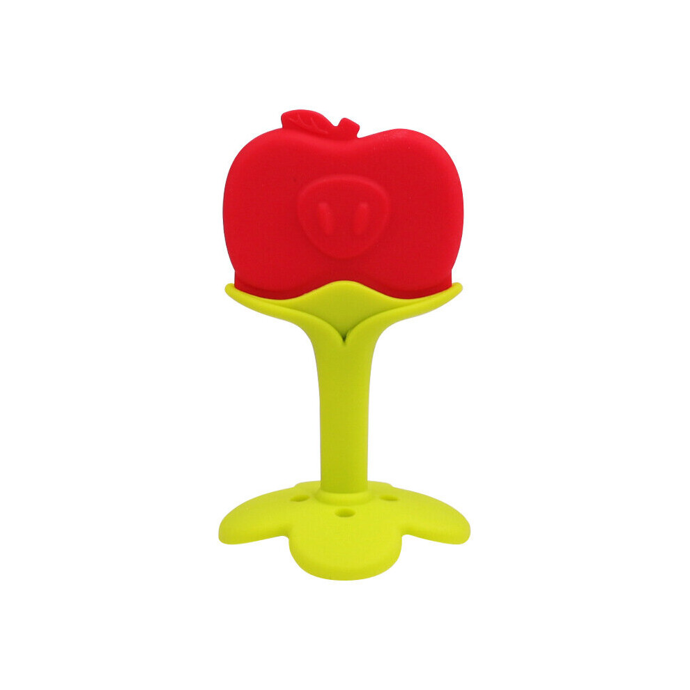 (apple) Baby silicone three-dimensional fruit molar stick