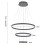 Living And Home (Cool  White) Modern 3 Ring Aluminum Round Hanging LED Pendant Light 5
