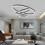 Living And Home (Warm White) Modern 3 Ring Aluminum Round Hanging LED Pendant Light 4