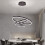 Living And Home (Cool  White) Modern 3 Ring Aluminum Round Hanging LED Pendant Light 2