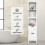 Costway 5-Tier Storage Cabinet Bathroom Tall Cabinet with 2 Drawers 4