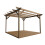 (Rustic Brown, 4.2m x 4.2m (with 4 posts)) Pergola and decking kit (Ovolo design) 1